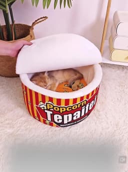 New Cat Nest Closed Sense of Security Winter Warm Popcorn Sleep Nest Winter Cat Sleeping Pet Supplies