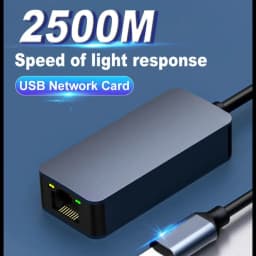 2500Mbps USB 3.0 Type-C To RJ45 Network Card 2.5G Adapter Gigabit Ethernet Converter Lan Hub For PC Laptop For Windows 8.1/10/11