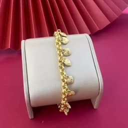 24k Gold-Plated Copper Bracelets,Heart Locket Charm Suitable For Women To Wear Wedding Party Gifts On A Daily Basis