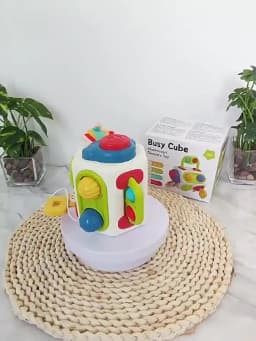 Montessori Busy Cube For Toddlers Baby Learning Educational Toys Gifts 0-3 Year Old Fidget Busy Board Sensory Travel Toys