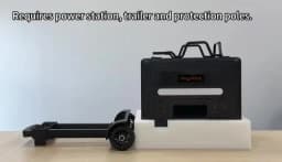 SOLARPLAY Hand Trolley for Portable Power Station Support Up to 50 lbs Adjustable Handle Flat Wheel Spinning Trolley Lightweight