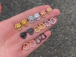 Korean Style Star Moon Ear Studs for Girls Minimalist Cat Puzzle Leaf Dinosaur Earrings Black Stainless Steel Jewelry Oorbellen