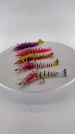 1PCS/5PCS/6PCS 12g 9cm 6 Colors Artificial PVC Shrimp Soft Fishing Lure Luminous Bait For Fishing Activity Lure with Hook