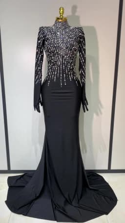 Women Sexy Long Sleeve Luxury Diamonds Maxi Long Bodycon Dresses Celebrity Elegant Red Carpet Show Evening Party Birthday Dress