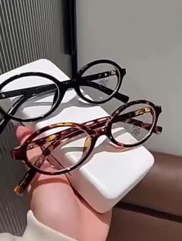 0 -0.5 -1.0 -1.5 To -4.0 Oval Frame Women's Myopia Glasses Trendy Anti-Blue Light Near Sighted Glasses Prescription Eyeglasses