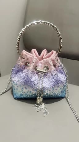 Handle Rhinestones Evening clutch Bag Purses and handbag luxury Designer shoulder bag Shiny Crystal Clutch purse bucket bag