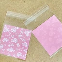 2Size 100PCS Heart/Flower Candy &Cookie Plastic Bags Self-Adhesive DIY Biscuits Snack Package Birthday Decor Baking Supplies