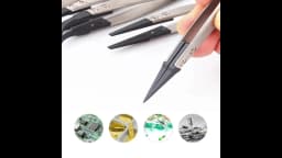 1-5PC Watch Hands Installation Work Tweezers Straight Elbow Handle Stainless Antistatic Plastic Tweezers ESD-259 ESD-259A ESD-7A