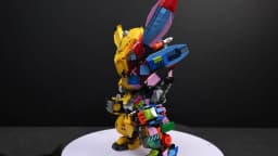 KAVOWORLD DIY Semi Mecha Anime Building Bricks Kit 1505PCS Glow Bricks Desk Decor Collectible Display Model for Building Fans