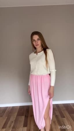 Linad Elegant Chiffon Blue Split Long Skirts Woman Casual Elastic Waist Straight Skirt Female Fall Street Chic Loose Skirts 2025