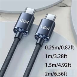 NNBILI 120W 6A Fast Charge USB Type C Quick Charge Cable For Samsung S23 Xiaomi 14 Huawei Phone Fast Charging Cable Data Cables