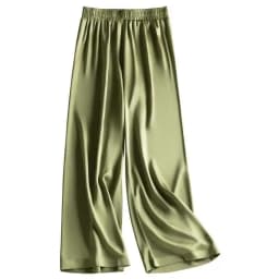 Acetate Silk Satin Straight-leg Pants Women's Summer Triacetate Silk Wide-leg Pants High Waist Drape Silk Smooth Long Pants