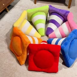 Roadblock Cushion Stuffed Soft Lifelike Plush Traffic Cone Road Construction Cone Pillow Kids Toys Home Decoration