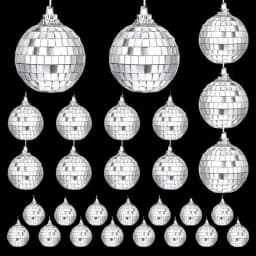 2-10cm Mirror Disco Ball 70s 80s Party Decors Reflective Ball Hanging Ornaments for Christmas Birthday Party Wedding Decorations