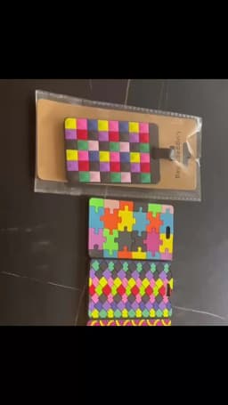 1PCS Geometric Soft Silicone Luggage Tags Suitcase ID Addres Name Holder Baggage Tag Label Travel Accessories Luggage Tags