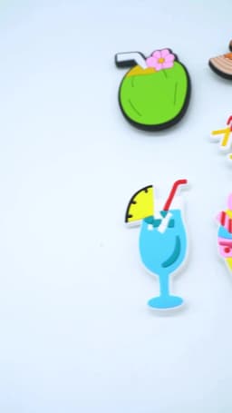 1/25pcs Tropical & Beach Theme Bag Charms Set DIY Decorative Pins Cactus Sombrero Fashion Women Handbag Tote Accessories Gifts