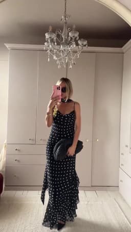 Tuularose Elegant Polka Dot Long Dress Summer Scarf Ribbon Ruffle Halter Pleated Dress Luxury Sleeveless Women's Evening Dresses