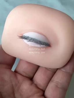 3D Eyelash Mannequin Eyesfor Eyelash Practice, Flat Doll Head, Korean Makeup Tool,False Eyelash Grafting Training Mannequin Head