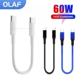 Short 30cm Type C to USB C Cable Fast Charging For Iphone15 Xiaomi Samsung Huawei Power BanK 25cm USB To Type C/USB C Data Cable
