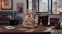 Robotime Rokr Printing Press 3D DIY Puzzle Gifts for Boyfriend Family Wooden Toys with LED Light Building Block Kit Play LK602