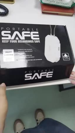 Travel Safe Lock Box Waterproof 4-Digit Combination Anti-Theft Personal Beach Safe with Removable Steel Cable Security Case