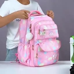 Girl Children Backpack School Bag Back Pack Pink For Kid Child Teenage Schoolbag Primary Kawaii Cute Waterproof Little Class Kit