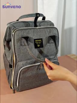 Sunveno Stylish Upgrade Diaper Bag Backpack Multifunction Travel BackPack Maternity Baby Changing Bags 20L Large Capacity