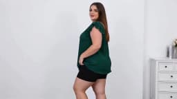 plus Size Elegant Fashionable Washed Crepe Fabric Top Women's Loose Fit Comfortable Style Casual Chic Clothing