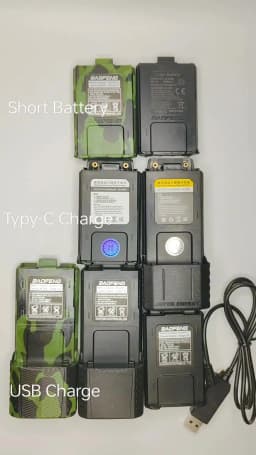 Baofeng UV 5R Battery Compactible Long Battery USB Baofeng UV5RA UV5RE UV5RT Walkie Talkie Optional Charger Two Way Radio Parts