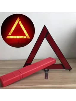 Car Tripod Folded Stop Sign Reflector Car Emergency Breakdown Warning Tool Triangle Red Reflective Safety Hazard Car Accessories
