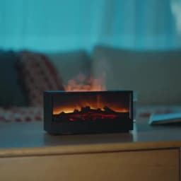 Simulated 3D Flame Aromatherapy Machine Essential Oil Humidifier, with Timed Remote Control of Light Aromatherapy Diffuser