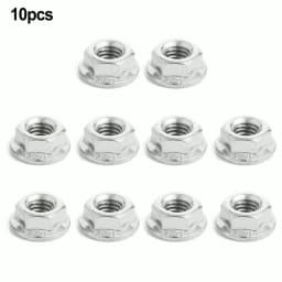 10pcs Stainless Steel Cap Nut For Lawn Mower For Lawn Mower Cutter Head Garden Mowers Battery Trimmers Protective Gasket Nut