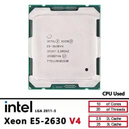 Intel Xeon E5 2630 V4 Used 2630V4 2.2GHz 10-Cores LGA 2011-3 cpu processor