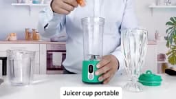 New 300W Powerful Juicer USB 4000mAh Battery Multi-use Juice Cup Grinder Outdoor Portable Fresh Fruit Blender Smoothie Juice Cup