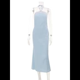 Slim Bodycon Summer Sleeveless Soft Casual Chic Bright Midi Dresses Designed For Women Street French Lace Patchwork Neck-Mounted