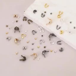 600pcs/Box 6 Styles Brass Tube Crimp Beads Tips Knot Covers Wire Guardians Protectors End Bead for DIY Jewelry Making Supplies
