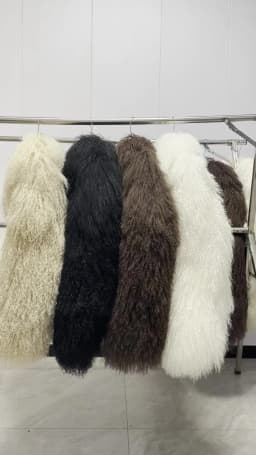 Beiziru Women's Dark Brown Mongolia Sheep Fur Jacket with Turndown Collar Stylish Warm Outerwear