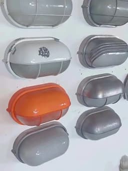 Round Outdoor Retro LED Wall Lamp E27 Waterproof Moisture Industrial Aluminium Glass Sconce Light Bathroom Garden Porch Light