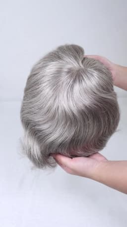 Human Hair Prosthesis for Men's Toupee Breathable Mono Toupee PU Double Knot Male Wig Unit Hairpiece Replacement System 8x10Inch