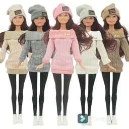 30cm Doll Full Set 1/6 Female Doll with Clothes and Hat Sweater Girls Dress Up Toys Gifts