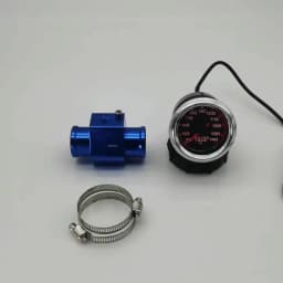 7 Color LED 2" 52mm Water Temperature Gauge with Sensor 1/8 NPT 40-140 Celsius Water Gauge+Water Temp Joint Pipe Sensor 26-40mm