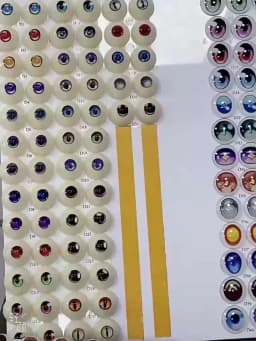 1pair 20mm Acrylic Fake Eyes Eyeballs with 3 Dimensional Fitting Eye 10 Styles Silicone Doll Simulation Eyeballs
