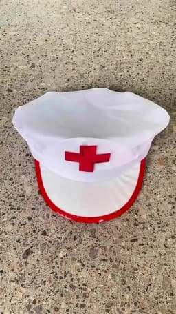 Red Cross Doctors Nurses Hats for Carnival Christmas Party Cosplay Cap Cotton Plaid Badge Role-play Funny Berets