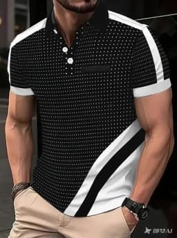 2026 Summer Men's Polo Shirt 3D Printed Pattern Breathable Lightweight Comfortable Casual and Fashionable Outdoor Men's Clothing