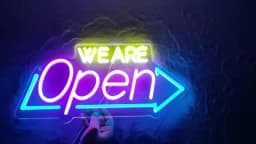 We Are Open Neon Sign Adjustable Brightness LED Neon Light Signs by USB for Window Shop Bar Salon Cafes Restaurant Pubs Decor