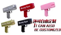 1 Set Handheld Cash Shooter for Wedding Birthday Game Movies Bachelor Props Party Supplies Celebration Spray Money Gun