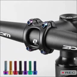 6pcs/set Bicycle Handlebar Screws M5 18mm Titanium Plated Colorful Stainless Steel MTB Road Bike Stem Bolts Cycling Parts
