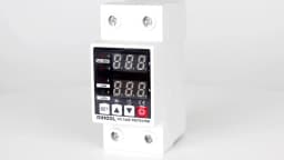 DIN Rail Adjustable Over Under Voltage Current Protective Device AC220V/110V 1-63A Delayed Self Recovery Voltage Protector