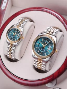 BINBOND Original Couple's Quartz Watches Luminous Waterproof Gift For Lover Men's Women's Watch Mujer Relojios +Gift Box