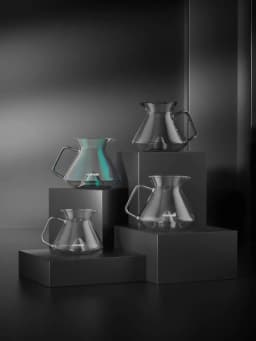 MHW-3BOMBER Hill Coffee Server Guide Extraction Pour Over Coffee Server Ergonomic Handle High-Borosilicate Glass For Barista